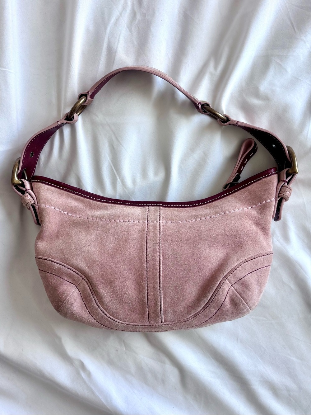 Vintage Pink Coach Baguette Bag